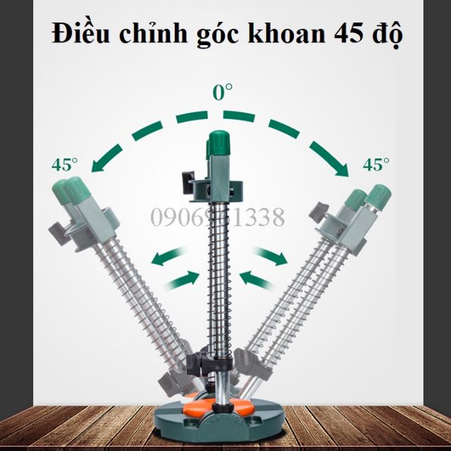 Khung đỡ máy khoan ❤️FREESHIP❤️ Đế kẹp máy khoan đa năng có thể điều chỉnh góc khoan 0-45 độ