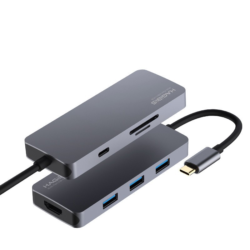 Cáp chuyển đổi Hagibis 7in1 USB-C to HDMI 4K/ USB 3.0/SD/micro SD/ PD [Freeship 10k]