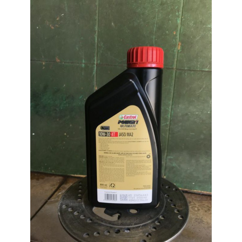 nhớt tổng hợp 100% Castrol Ultimate 10w30 0.8L MA2 SN (dầu toàn phần 800ml, Fully synthetic MOTOBIKE oil, 0.8L, 5 in 1)