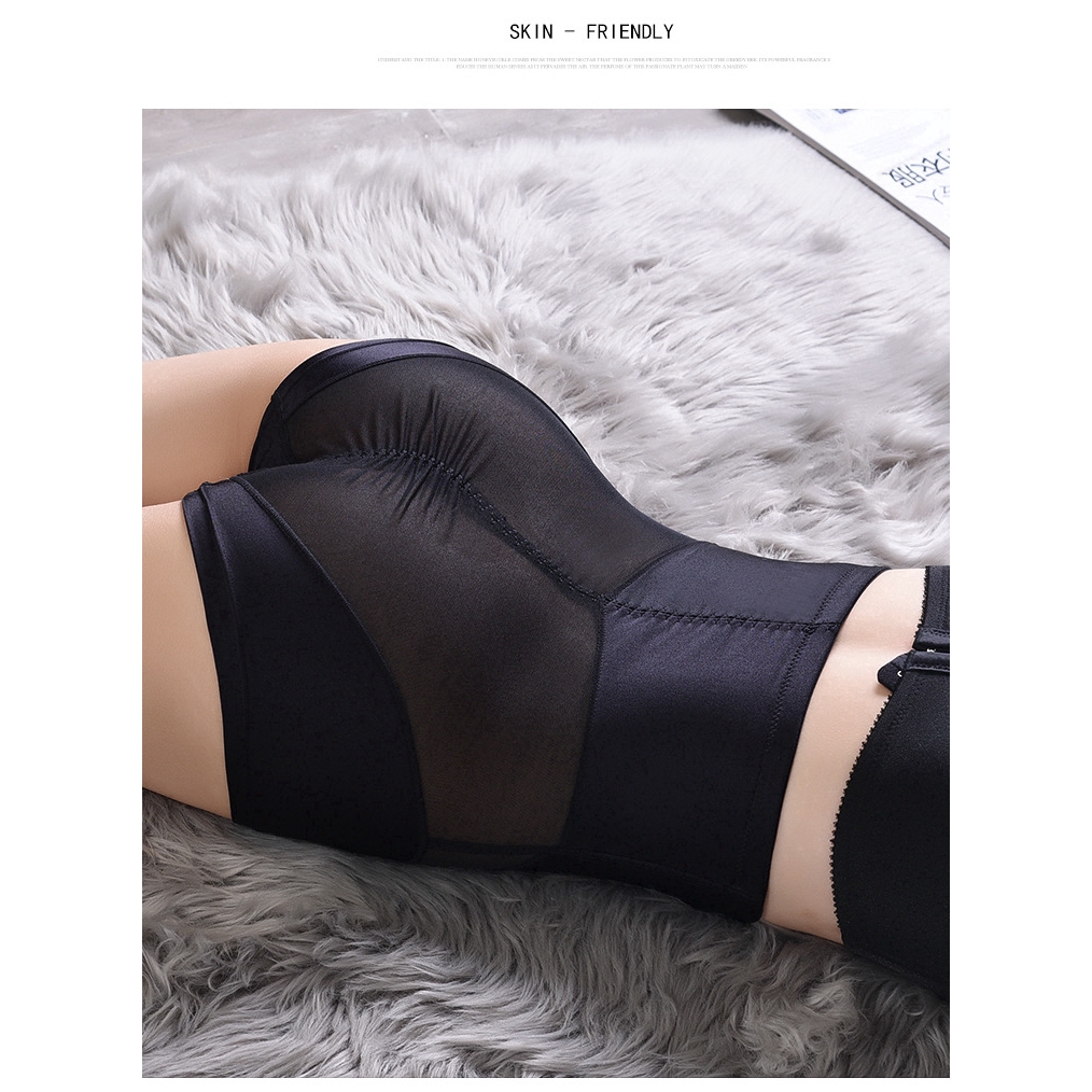 Quần lót gen nịt bụng lụa CẠP CAO nữ, có khoá kéo định hình và giảm mỡ vòng eo đủ M-3XL | BigBuy360 - bigbuy360.vn