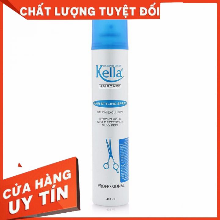 Keo xịt tóc Kella  cứng mềm giúp tạo kiểu và giữ nếp 420ml -có 2 loai cứng và mềm -tạo kiểu tóc theo ý muốn-giữ nếp lâu