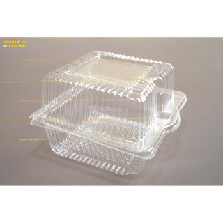 50 Hộp nhựa vuông dùng 1 lần H05 bánh su kem, bánh trung thu, bánh doughnut, bánh kem - box