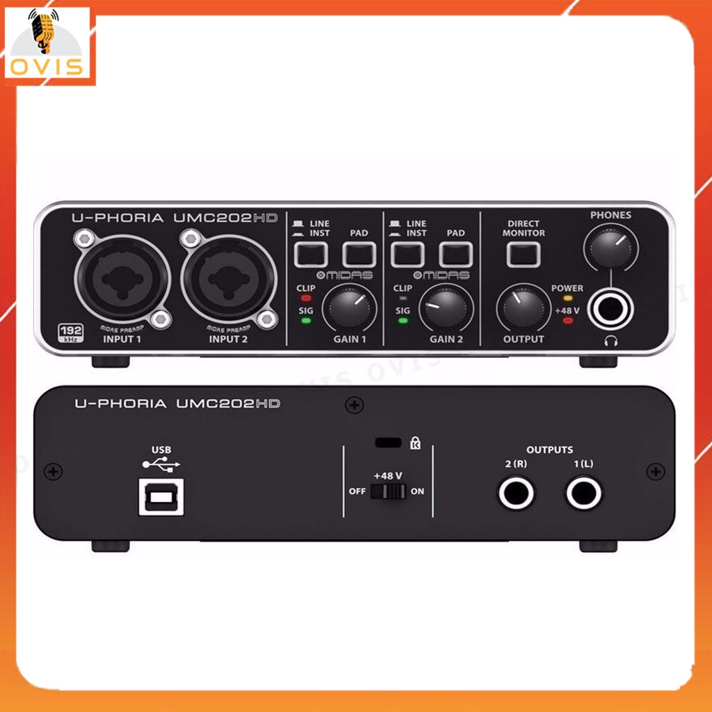 Behringer U-PHORIA UMC202HD - Sound Card Thu Âm Và Làm Nhạc