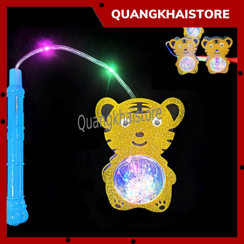 Đồ chơi đèn lồng phát sáng hình thú dễ thương ,đèn lồng trung thu có đèn 3 chế độ nháy cho bé