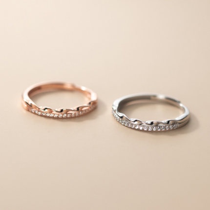 Nhẫn Đính Kim Cương Giả Thời Trang Cá Tính Cho Nữ