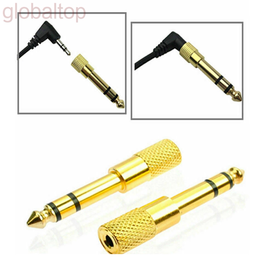 Set 2 đầu chuyển đổi âm thanh từ đầu cắm 6.5mm sang cổng cắm 3.5mm