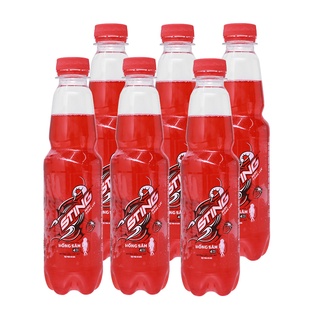 Lốc 06 Chai x 330ml Nước tăng lực Sting đỏ hương dâu tây