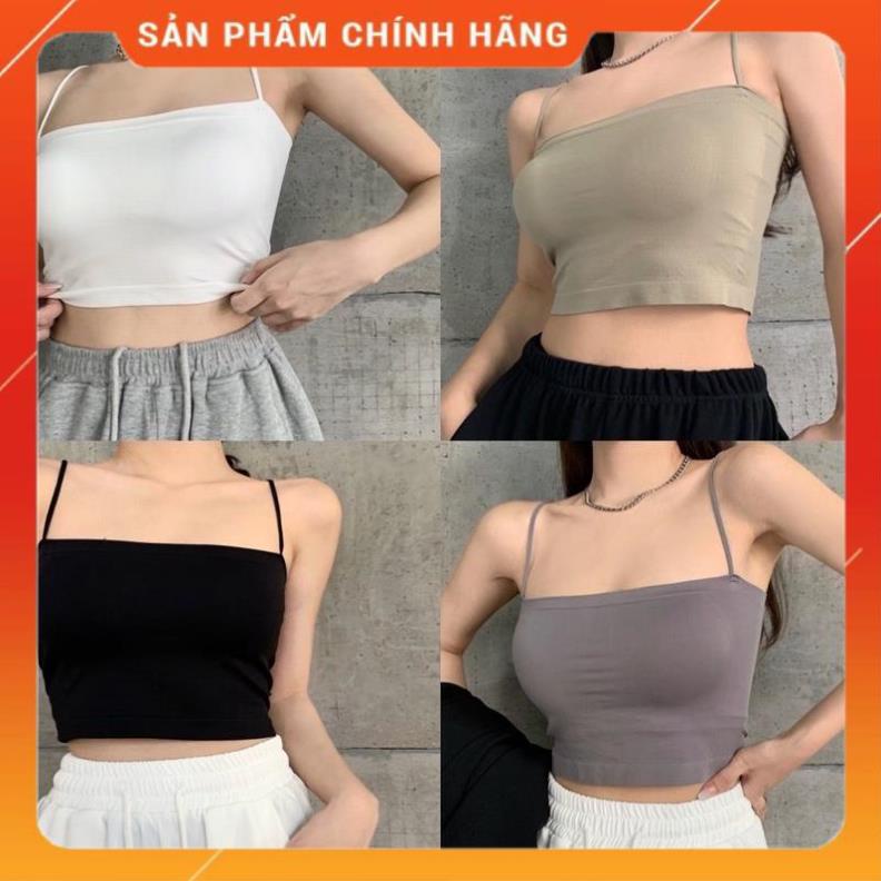 Áo Bra Nữ 2 Dây Mảnh Dáng Lửng Có Đệm Ngực Trend Mới 2066