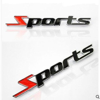Miếng dán kim loại trang trí xe hơi hình logo Sports