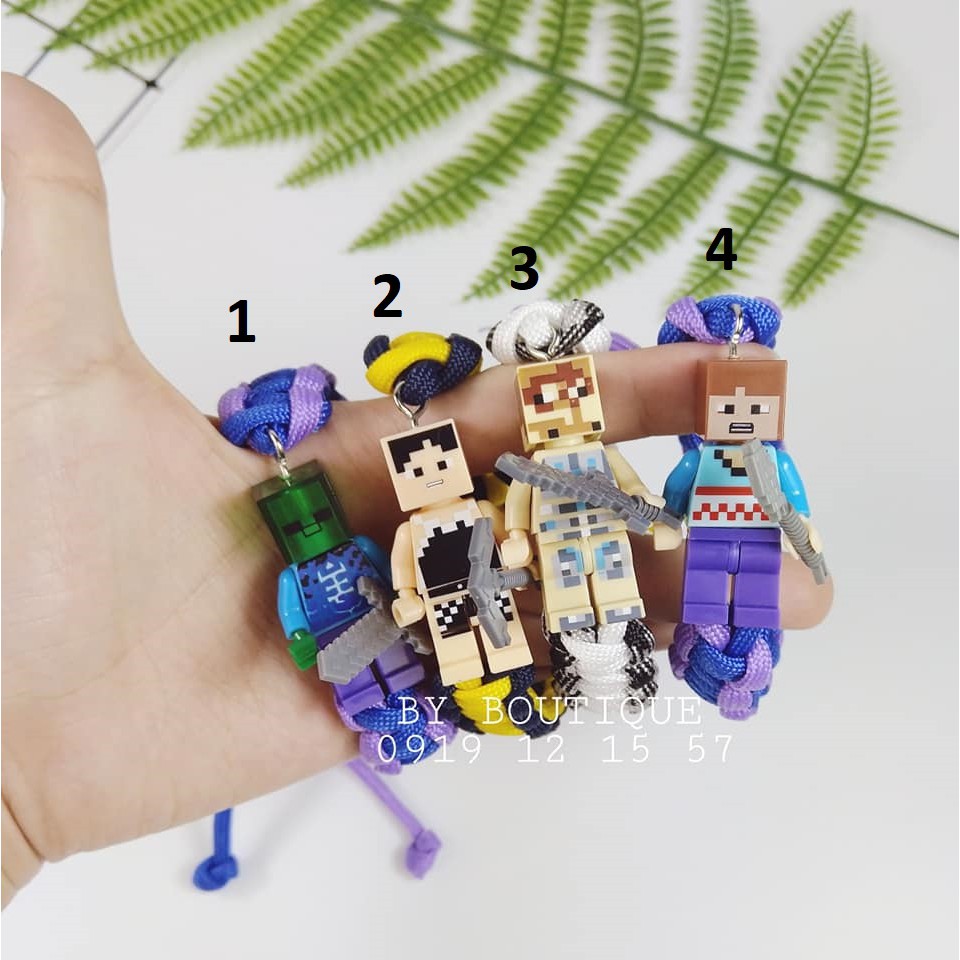 (15 mẫu: PUBG, SAMURAI, MINECRAFT...) Vòng tay PARACORD LEGO Ulzzang dây dù