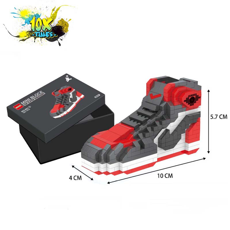 Mô hình lắp ráp 3d giày sneaker thể thao bóng rổ logo nổi  quà tặng bạn trai, trẻ em, quà tặng sinh nhật