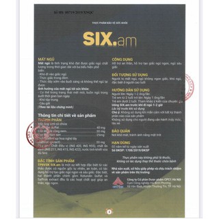 Siro SIX.AM – Giúp an thần ngủ ngon, mang lại giấc ngủ sinh lý tự nhiên, thức dậy không mệt mỏi