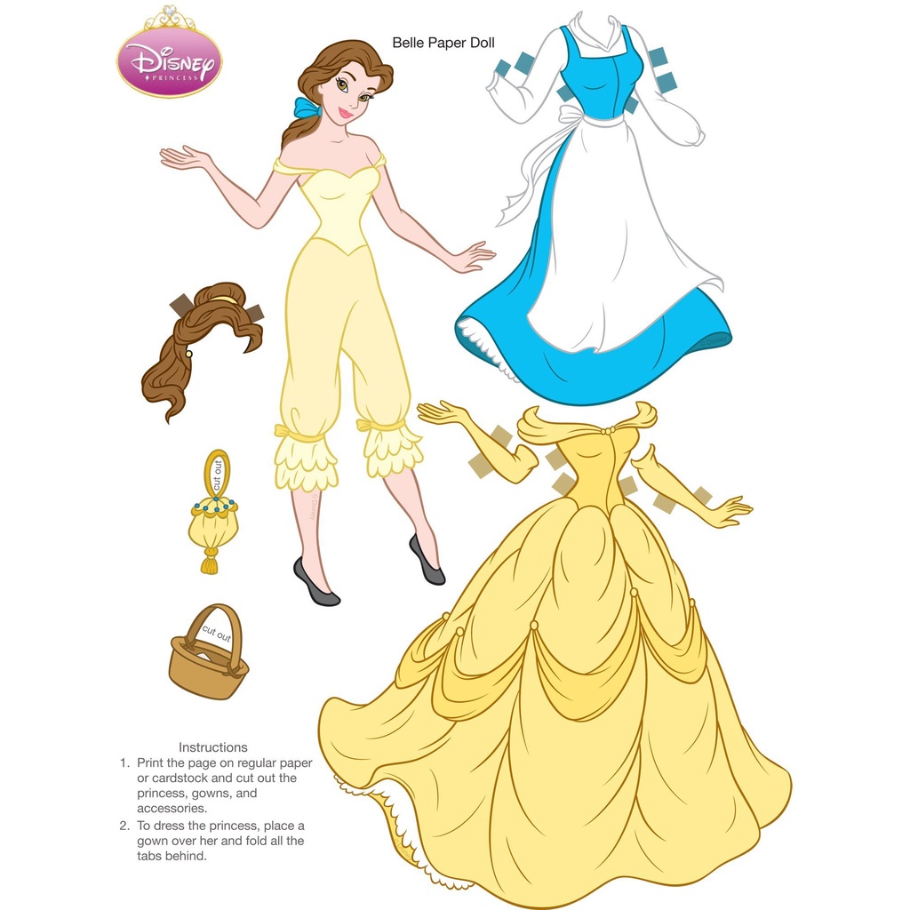 [DIY] Búp bê giấy (paper doll) thay đồ thời trang đồ chơi cắt thủ công cho bé