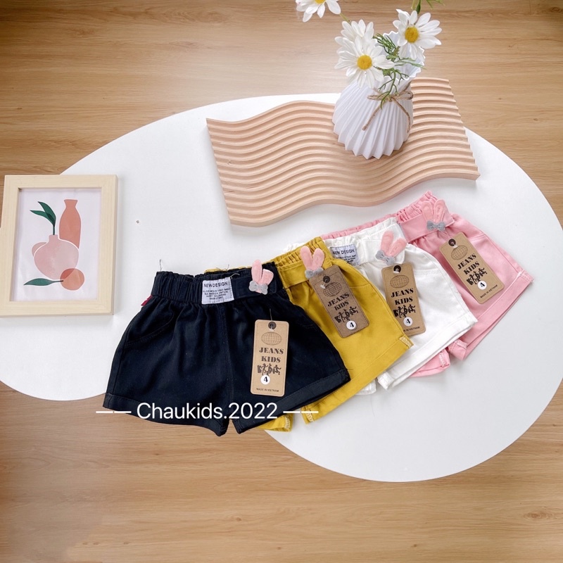 Quần short bé gái tai thỏ,quần sooc cho bé gái phong cách