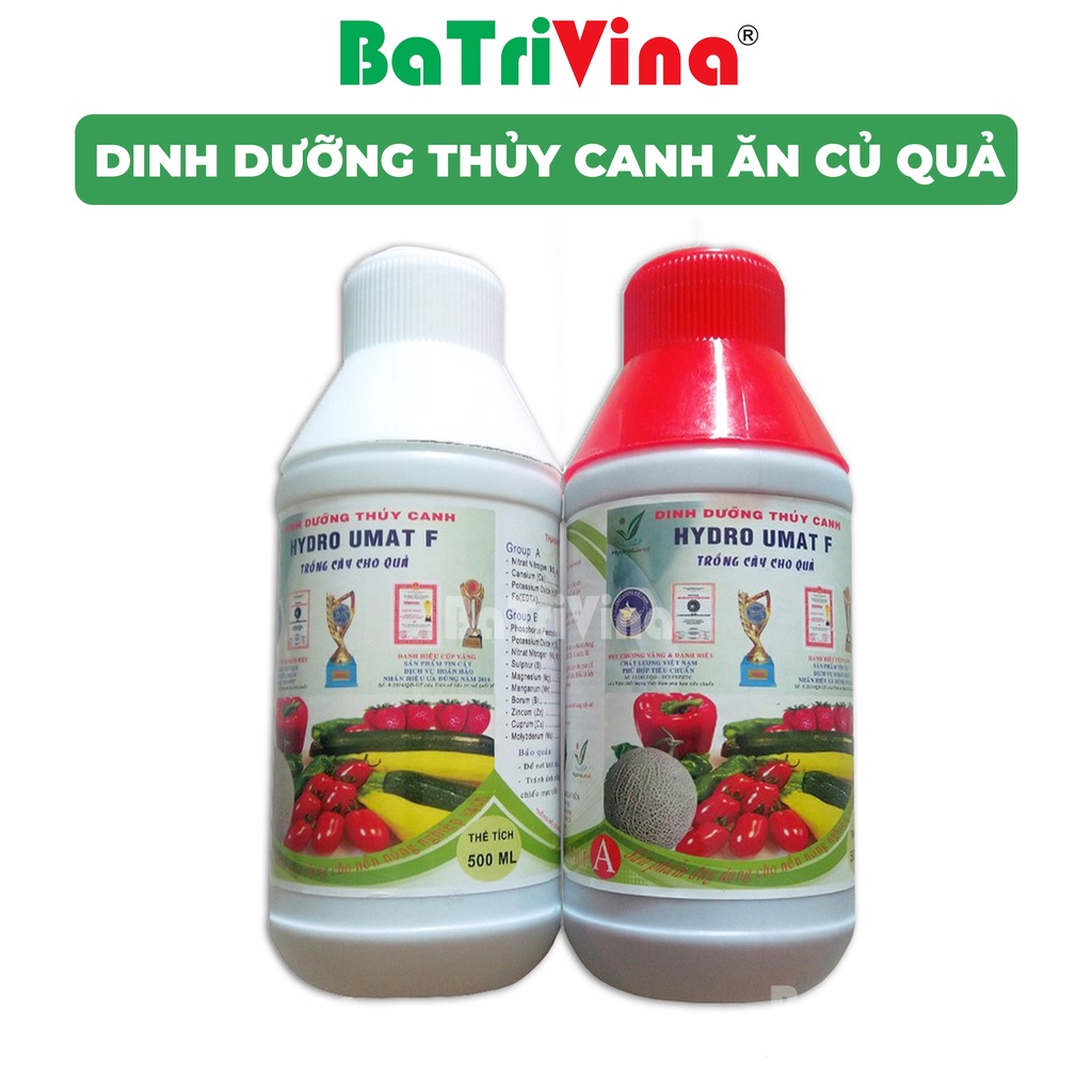 1 lít dinh dưỡng thủy canh Hydro Umat F trồng rau củ quả, tuyệt đối an toàn cho cây trồng và người sử dụng
