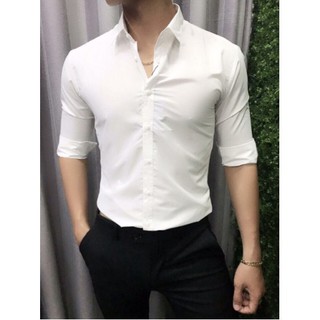 XẢ HÀNG Áo Sơ Mi Nam Công Sở Không Nhăn Dài Tay Hàn Quốc