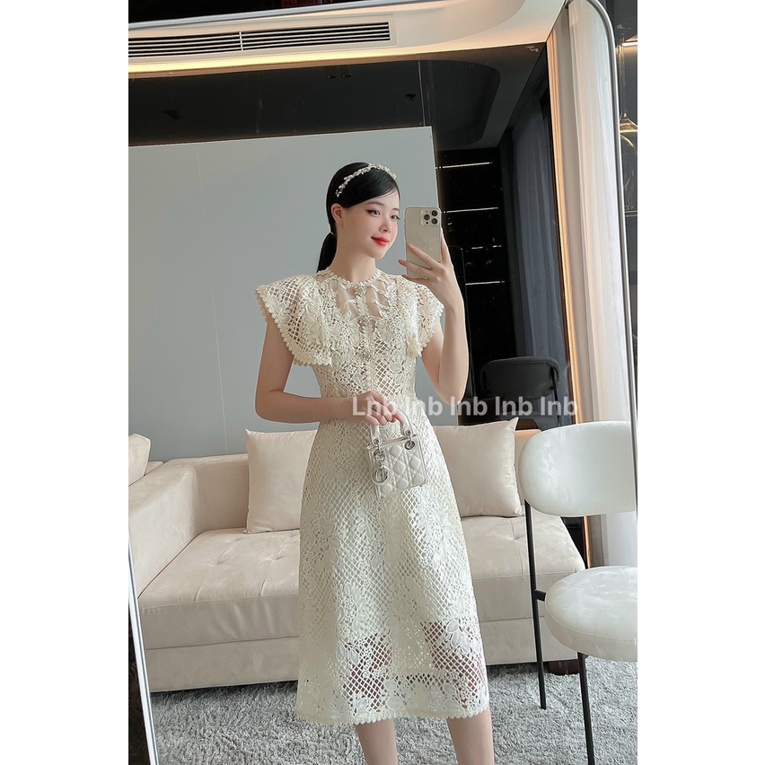 ĐẦM REN NUDE ĐÍNH 3 TAG ĐÁ CAO CẤP