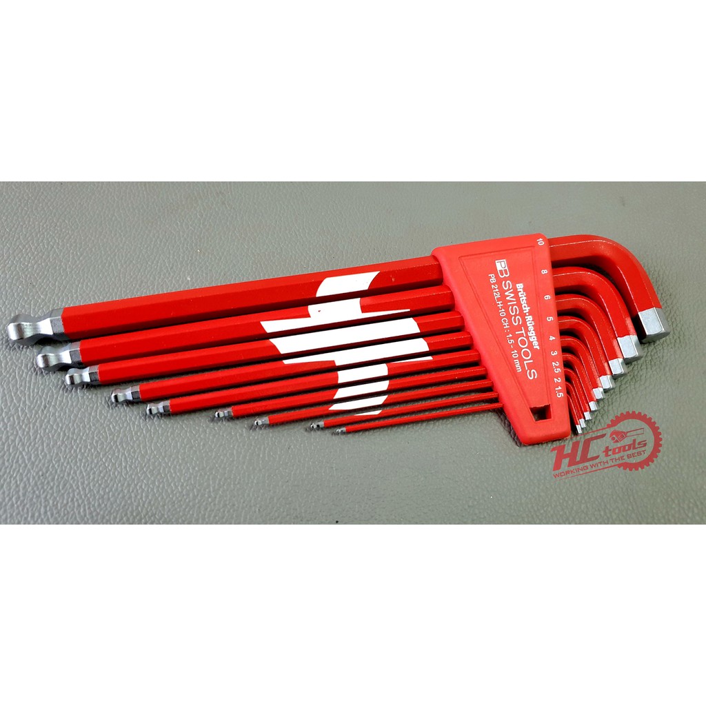 Bộ lục giác đầu bi cờ Thụy Sỹ PB Swiss Tools PB 212.LH-10 CH