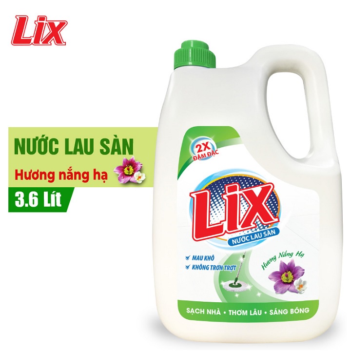 Nước Lau Sàn Lix Hương Nắng Hạ 3.6 Lít LH360 Thơm Mát Sạch Sáng Bóng An Toàn