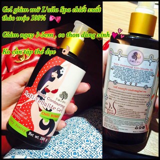 Gel tan mỡ laila spa body contouring anti cellulite gel