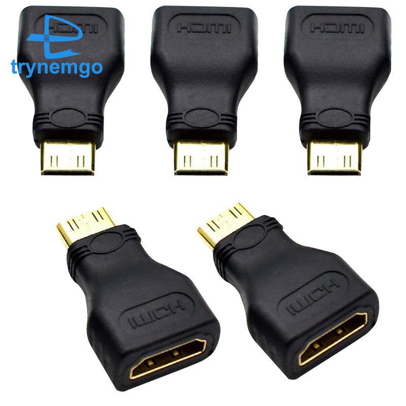 Set 5 Đầu Chuyển Đổi Mini Hdmi Mạ Vàng 1080p