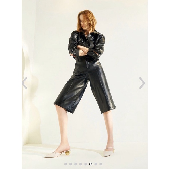 Giày Nữ Guốc Áymmetric Strap Chorme Heel Mules