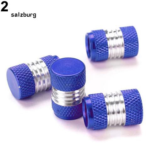 Set 4 nắp đậy van bánh xe hơi bằng hợp kim nhôm siêu sáng