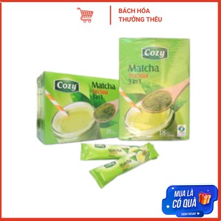 Trà sữa Cozy vị Matcha 3in1 hộp 10 gói