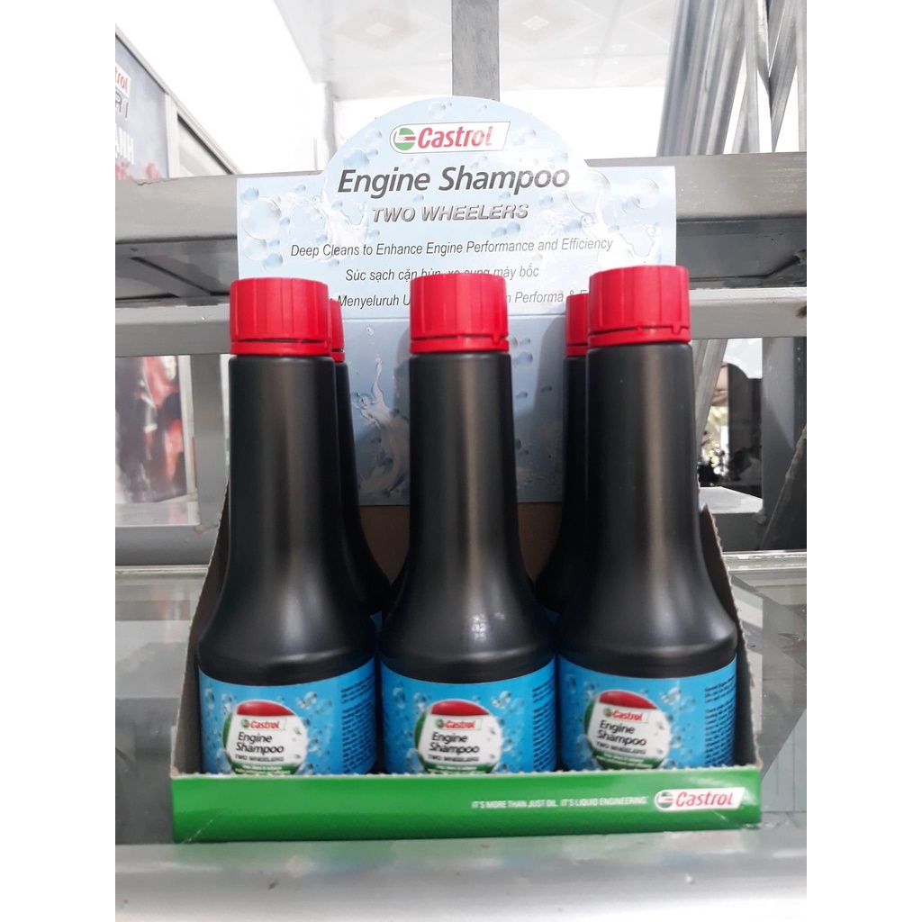 Dung dịch súc rửa động cơ xe máy ô tô castrol engine shampoo làm sạch và - ảnh sản phẩm 7