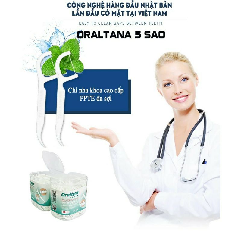 Tăm chỉ nha khoa Oraltana hộp 50 chiếc ⚡chính hãng⚡