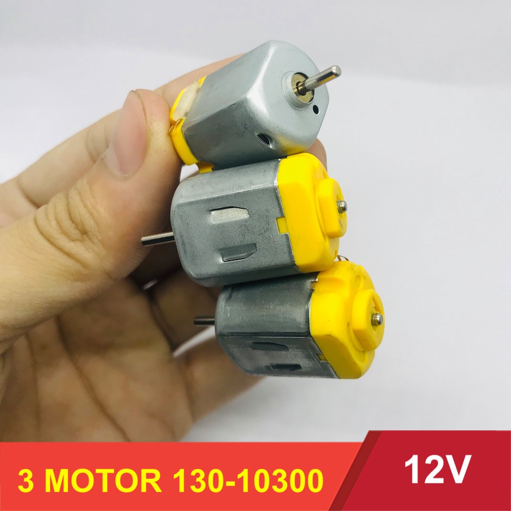 3 motor 130 - 10300 từ tính mạnh mô men xoắn cao điện áp 12V tốc độ 13300 vòng - LK0179