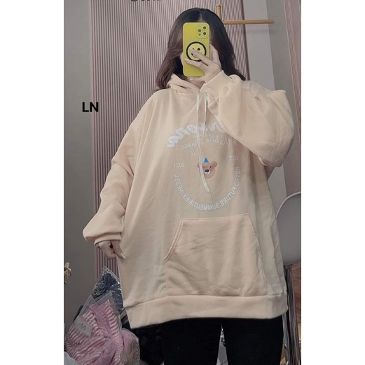 Áo hoodie gấu chữ vòng DA6