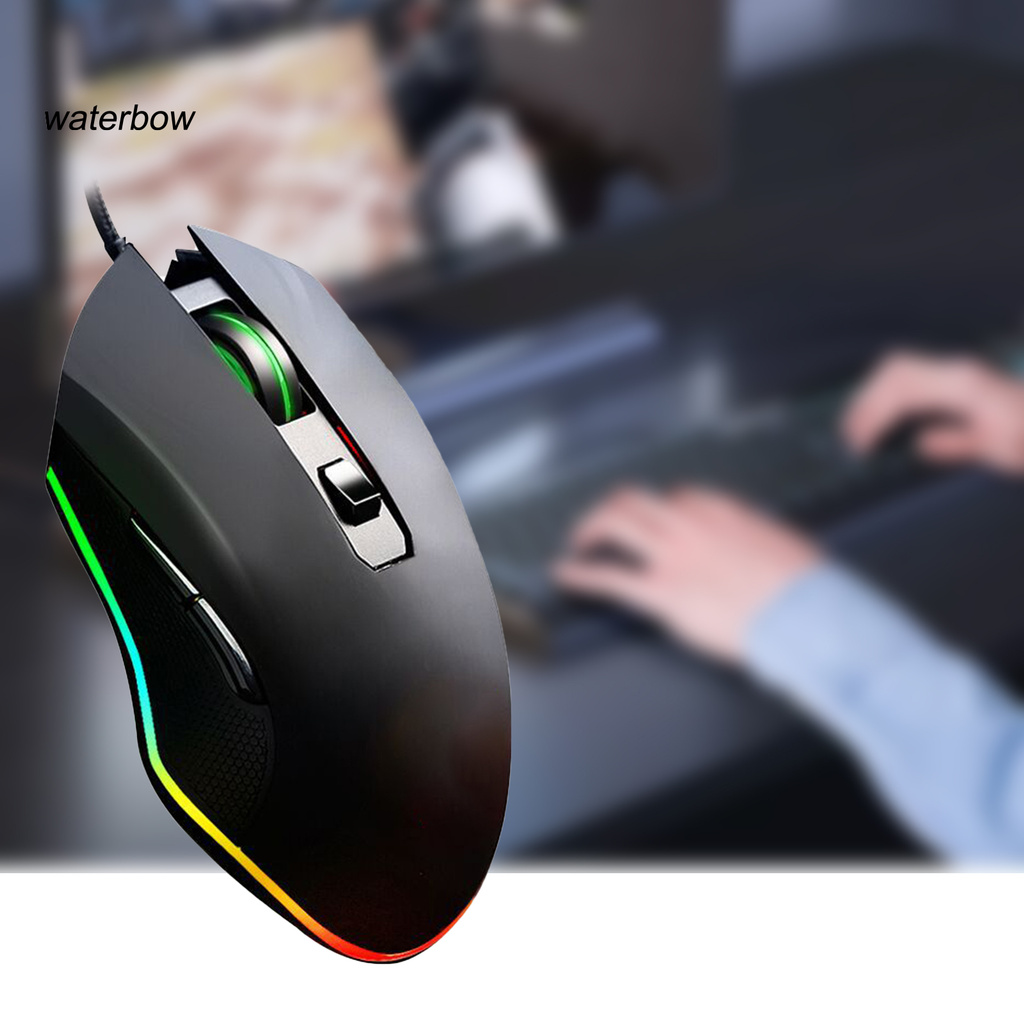 ww V1 Mouse USB Non-slip 6 Buttons Wired RGB Gaming Mouse for Computer