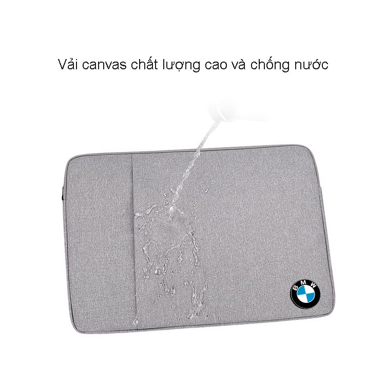 Túi chống sốc Laptop Cao Cấp Lót Nhung - For Macbook Logo BMW