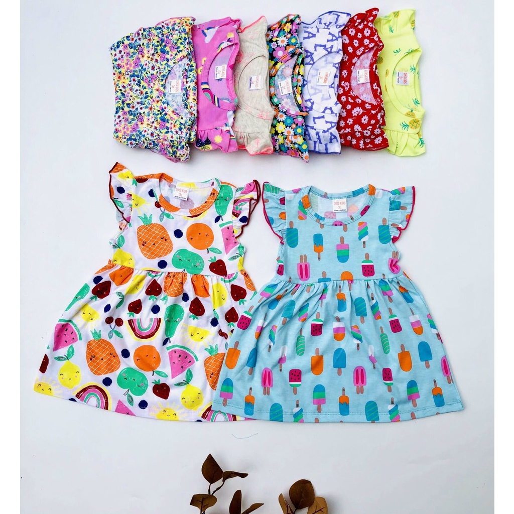 Váy bé gái cotton size nhỡ từ 3 đến 8 tuổi 12 - 22 kg