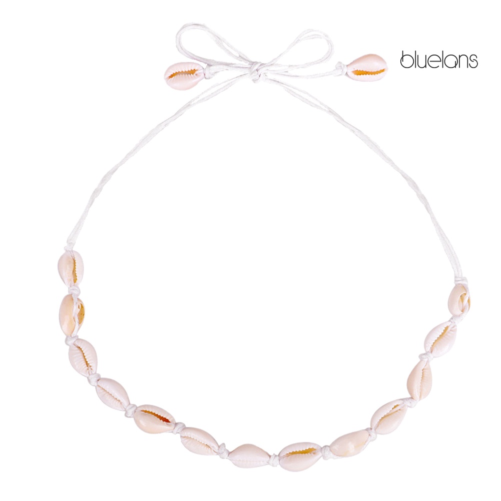Vòng Cổ Choker Thắt Nút Mặt Hình Vỏ Sò Phong Cách Bohemian Thời Trang Đi Biển Mùa Hè