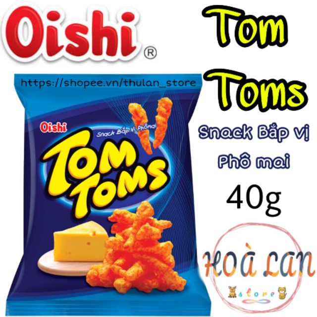 Snack bắp vị phô mai Tom Toms Oishi® gói 40g