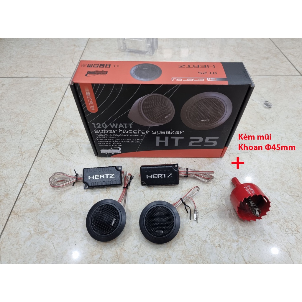 Loa treble cao cấp loại HERTZ 55MM - Full Hộp -kèm mũi khoan Φ45mm