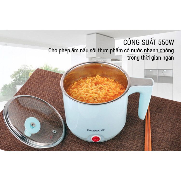 Ca đun nấu đa năng DAEWOO 0.7 lít DEN-M550