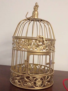 Lồng chim để hoa trang trí