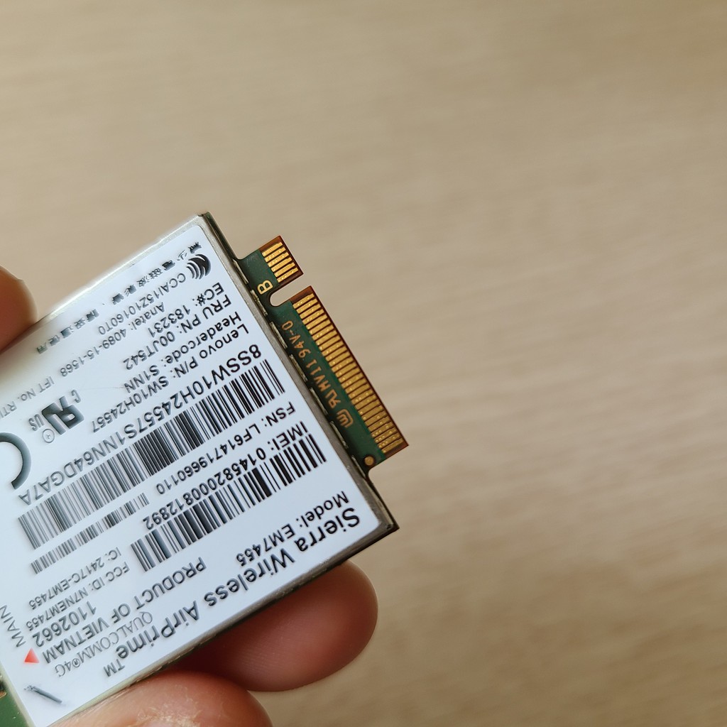 Card Wwan 4G Lenovo EM7455 Dành cho các thế hệ 6 thế hệ 7