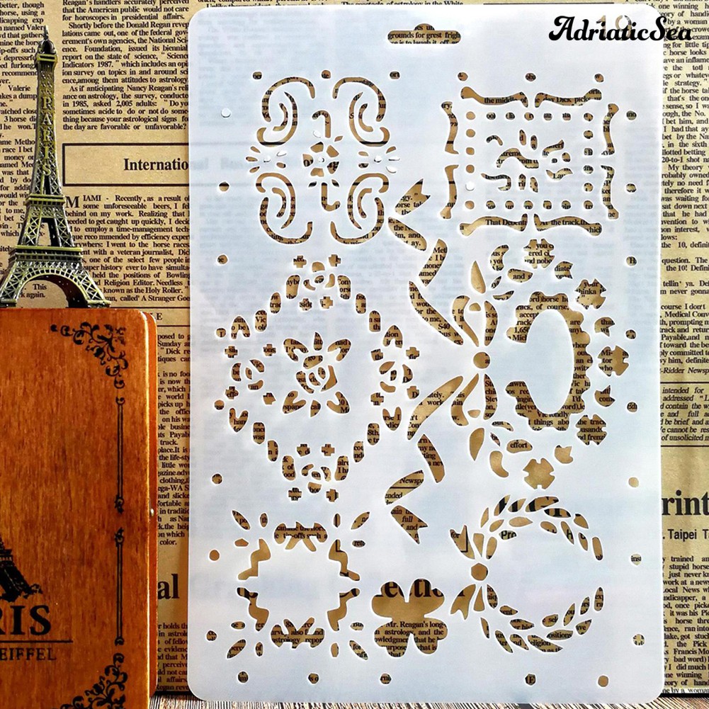 Khuôn stencil bảng chữ cái chữ số handmade bằng nhựa DIY