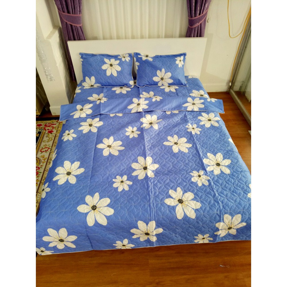 bộ chăn ga hàn quốc nhập chằn bông 5 món