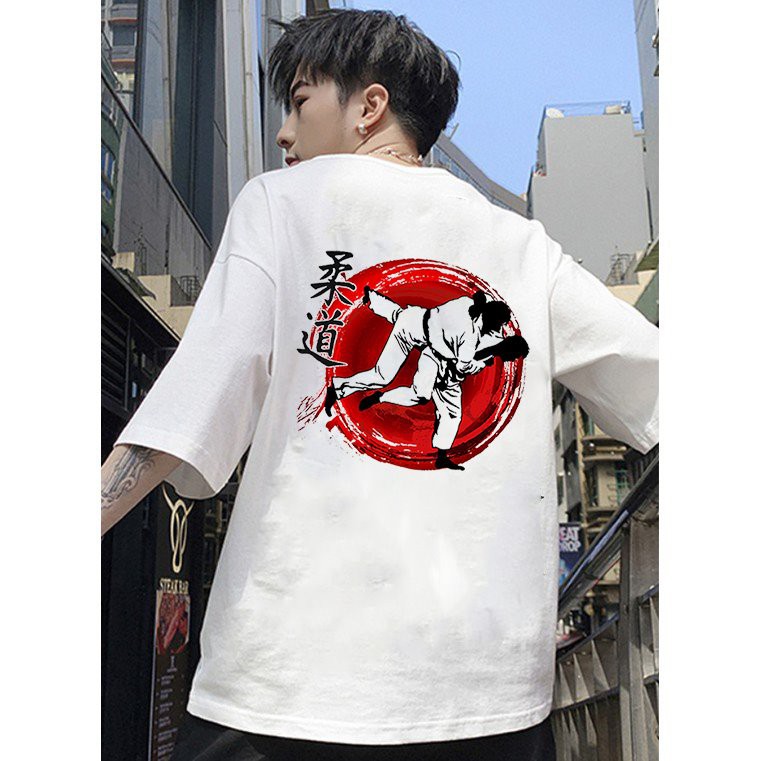 Áo thun unisex form rộng Taekwondo phong cách Nhật Bản vải dày mịn 2020T2463