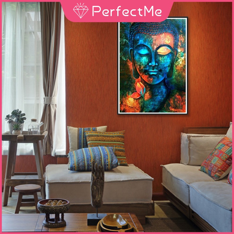 Bộ tranh đính đá DIY hình Phật dành cho trang trí