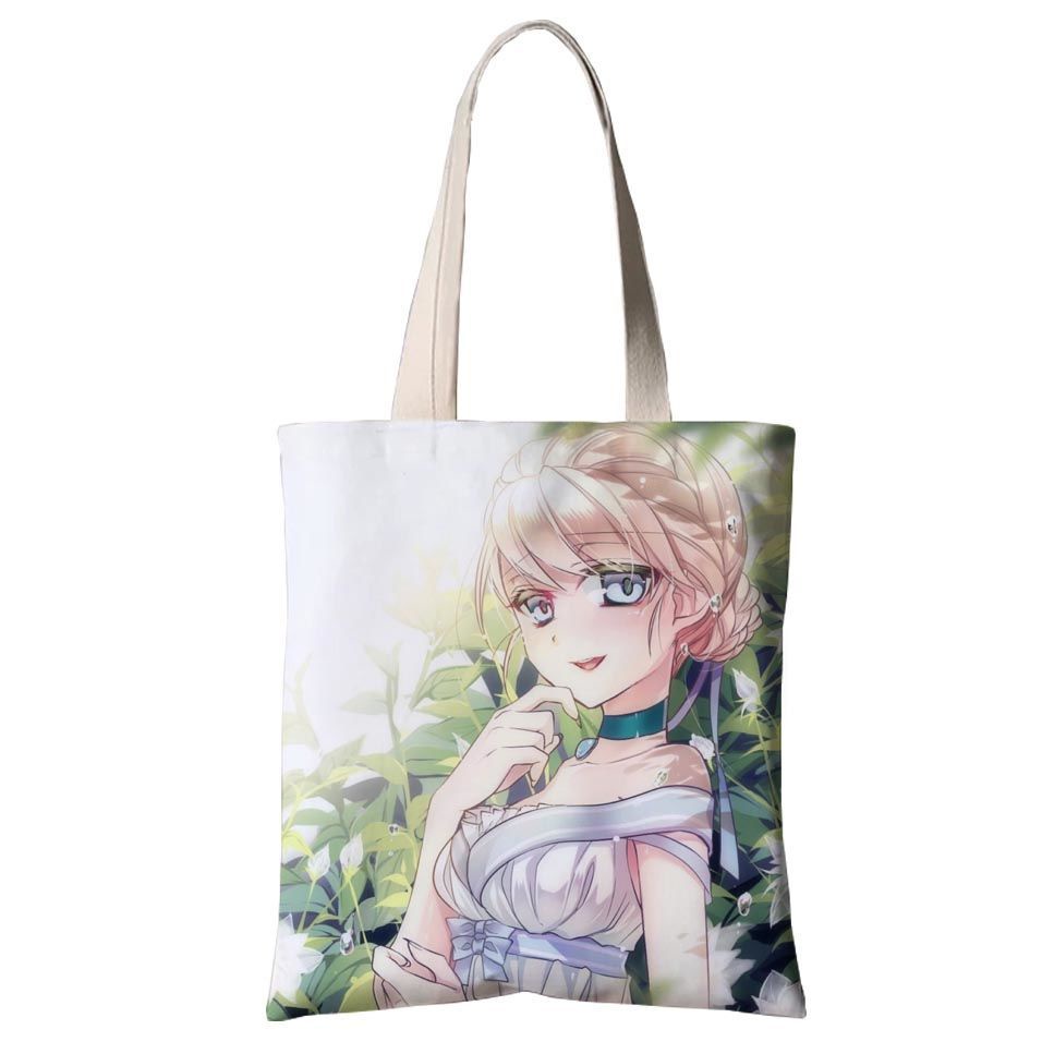 ♛Túi Đeo Vai Vải Canvas In Hoạt Hình Công Chúa Băng Giá Aisha Anna Merchandise Dành Cho Học Sinh