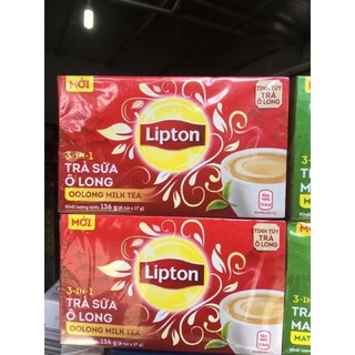 lipton trà ô long, matcha, chanh, đào