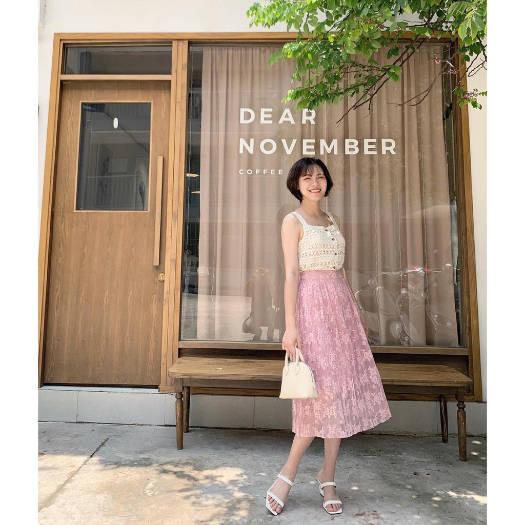 [Mã FADIRECT20 giảm 20K đơn 99K] Chân váy topshop ren