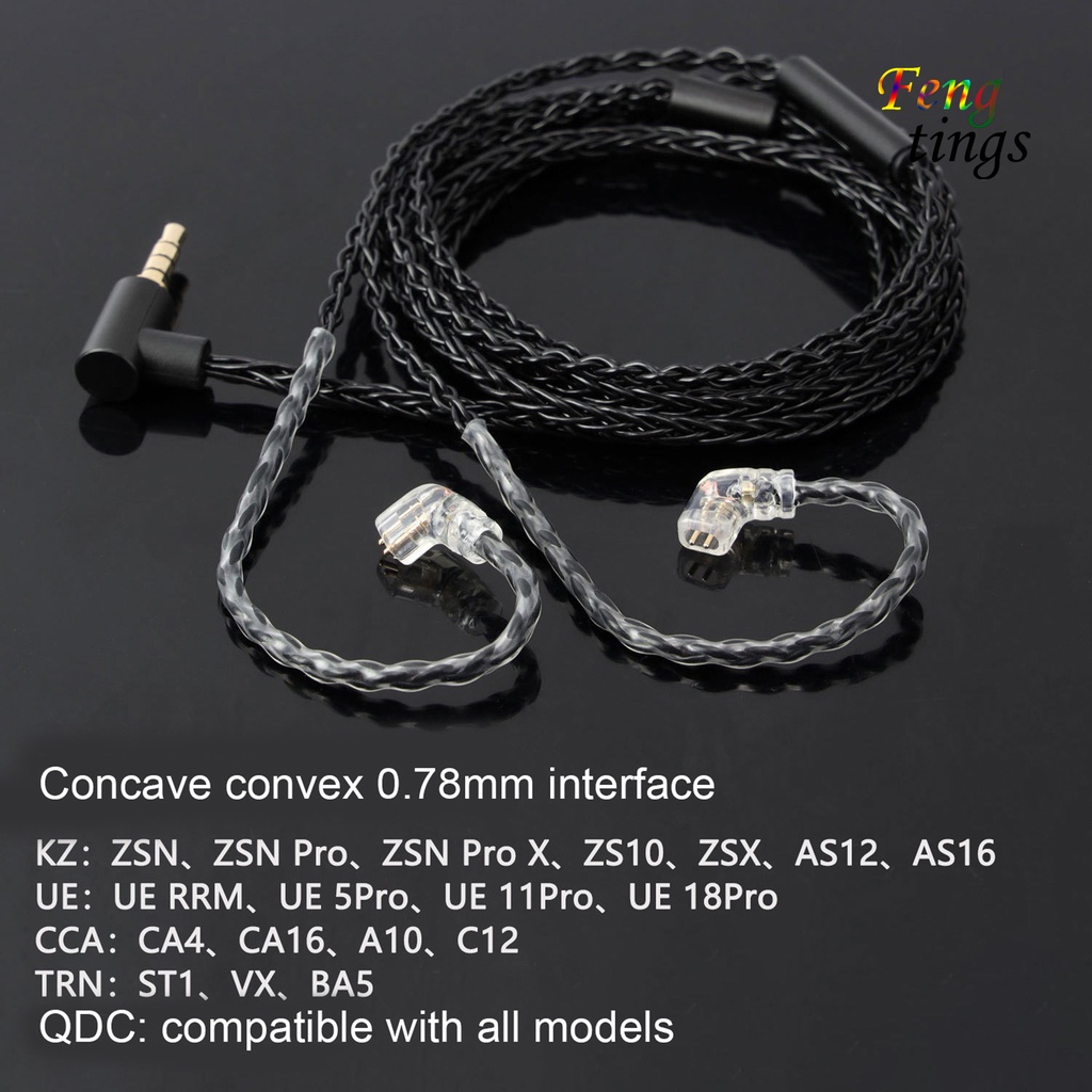 Dây Cáp Tai Nghe Mạ Bạc 3.5mm 250 Core B / C / Mmcx Pin Cho Zsn / Zst / Zs10 / As10 / Es3