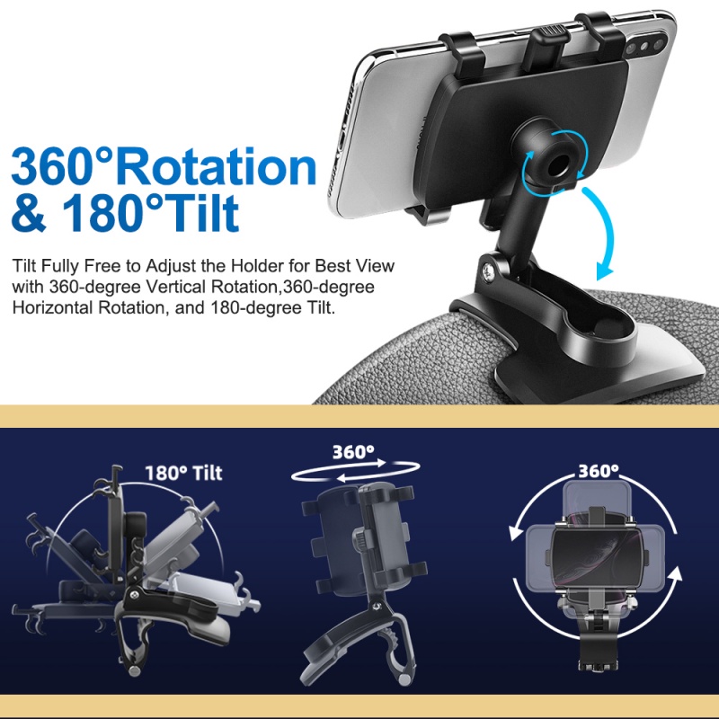 Giá đỡ điện thoại di động HDOORLINK xoay được 360 độ tiện dụng dành cho xe hơi